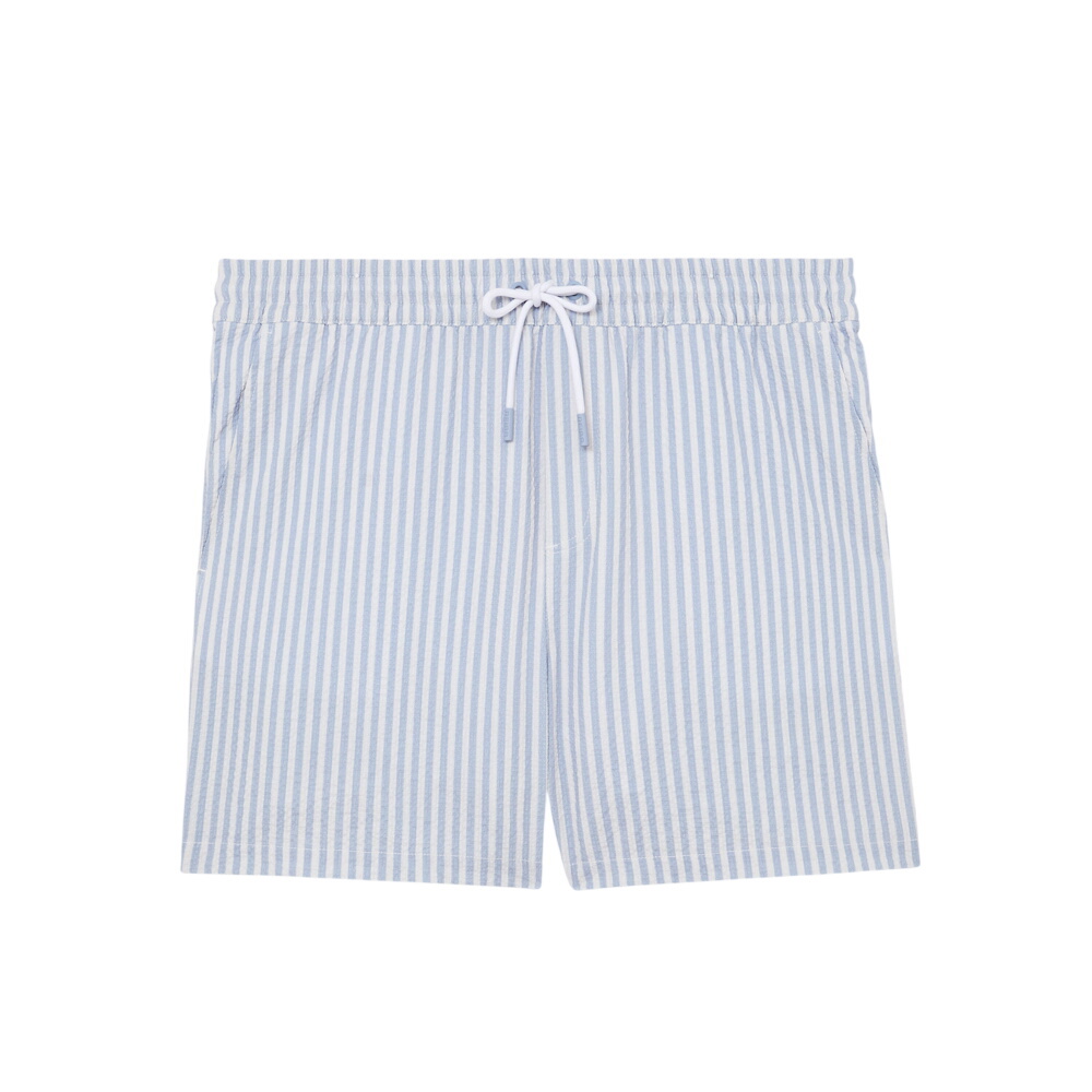 REISS Bay Seersucker Stripe Swim Shorts